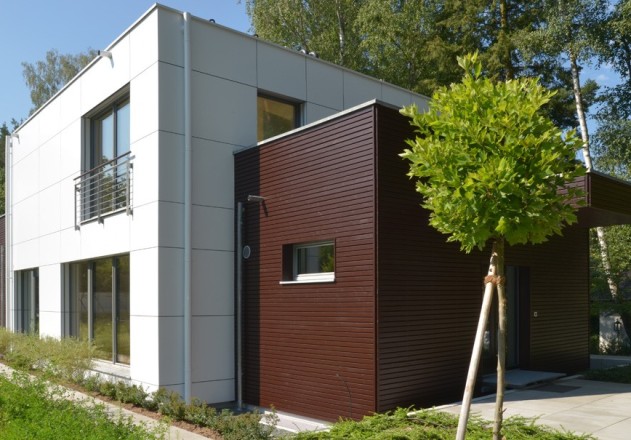Architekturbüro Nouri-Schellinger Passivhaus Cubus Aussenansicht .