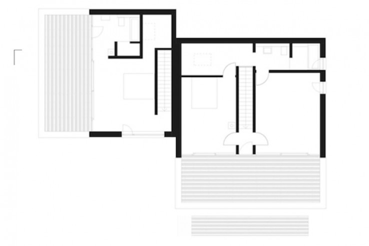 Clarke und Kuhn Doppelhaus Grundriss 2. Obergeschoss